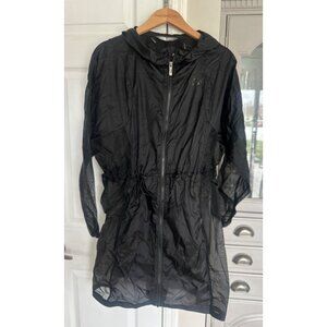 The North Face Women's LG Black Vision Athletic Jacket Sheer Nylon Hooded